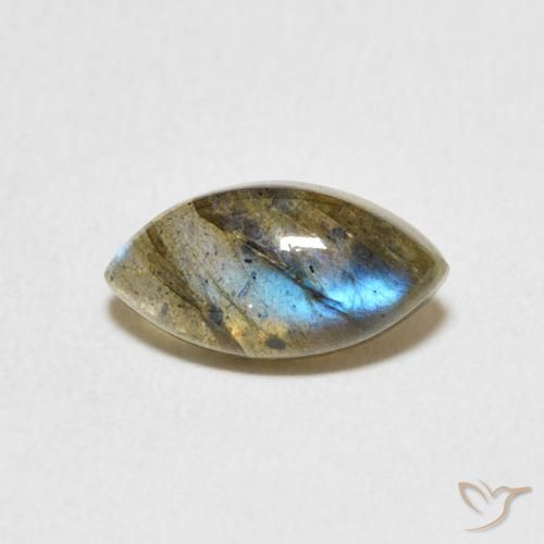 1.37ct Naturel Multicolore Labradorite, Marquise, Translucide