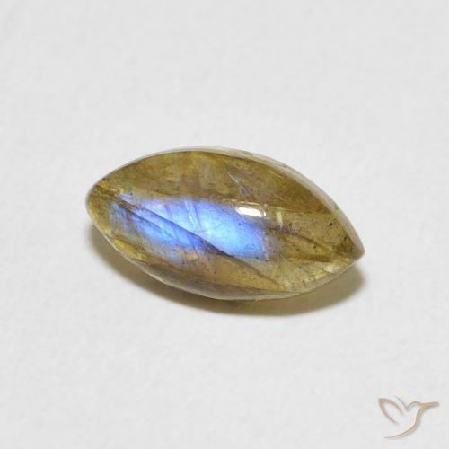 Labradorite Multicolore naturelle Marquise, 1.44 ct, Translucide