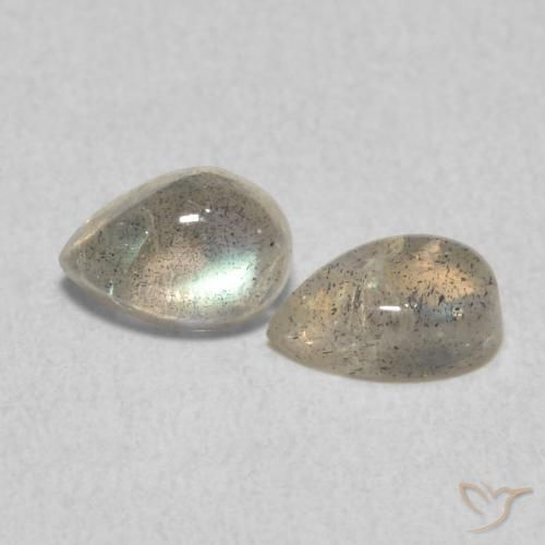 Shop natural 0.87ct Multicolore Labradorite gems, En forme de poire, from Madagascar at GemSelect. In stock, global shipping!