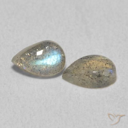 Shop natural 0.83ct Multicolore Labradorite gems, En forme de poire, from Madagascar at GemSelect. In stock, global shipping!
