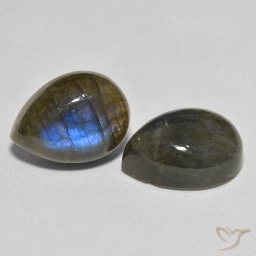 Shop natural 20.86ct Multicolore Labradorite gems, En forme de poire, from Madagascar at GemSelect. In stock, global shipping!