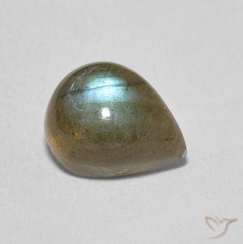 Labradorite Multicolore naturelle En forme de poire, 1.79 ct, Translucide