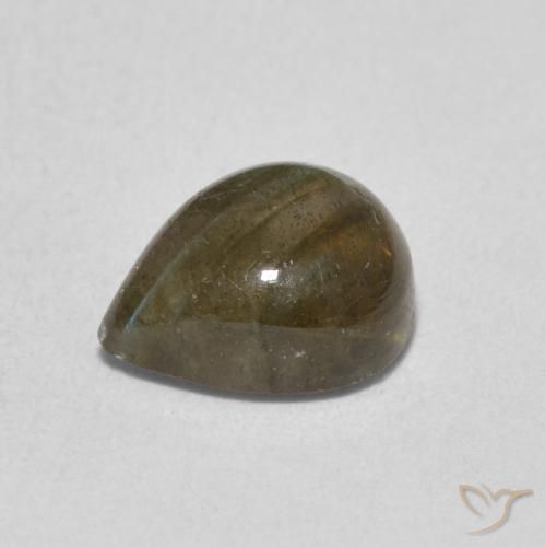 Labradorite Multicolore naturelle En forme de poire, 1.79 ct, Translucide