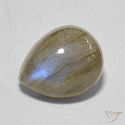 4.02ct Naturel Multicolore Labradorite, En forme de poire, Translucide