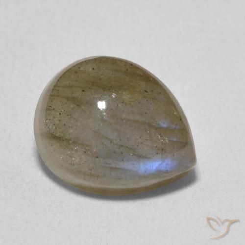 Labradorite Multicolore naturelle En forme de poire, 4.02 ct, Translucide