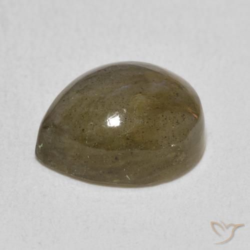 Labradorite Multicolore naturelle En forme de poire, 4.02 ct, Translucide