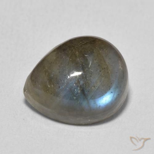 Labradorite Multicolore naturelle En forme de poire, 4.10 ct, Translucide