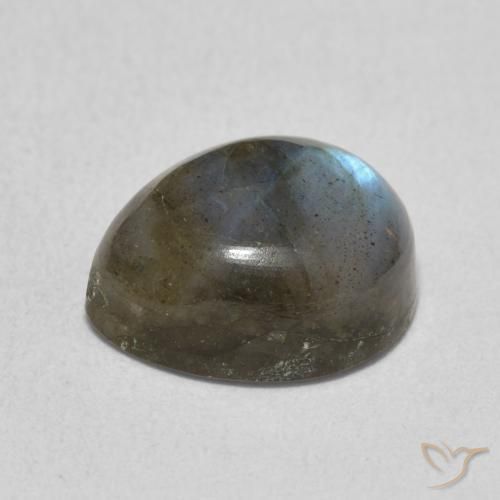 Labradorite Multicolore naturelle En forme de poire, 4.10 ct, Translucide