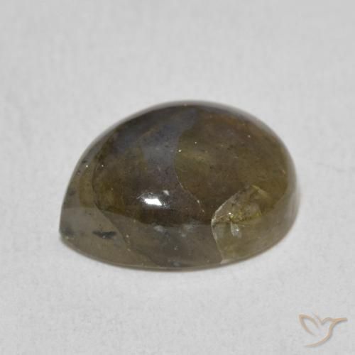 Labradorite Multicolore naturelle En forme de poire, 3.40 ct, Translucide