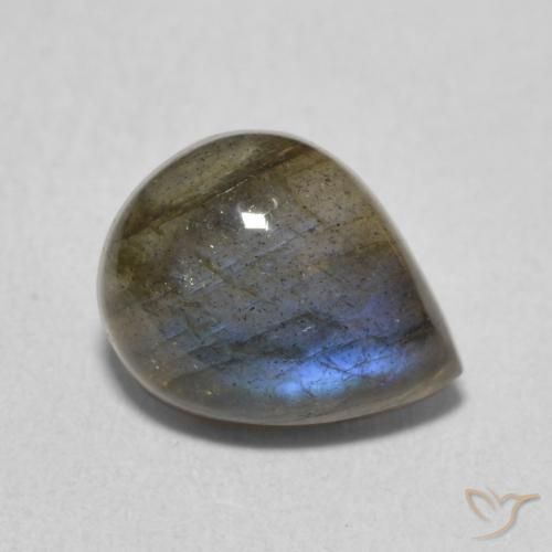 Labradorite Multicolore naturelle En forme de poire, 2.53 ct, Translucide