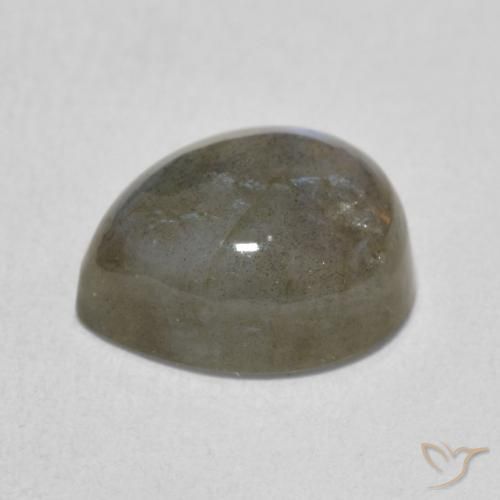 Labradorite Multicolore naturelle En forme de poire, 4.12 ct, Translucide