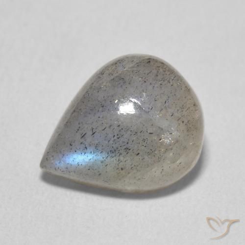 3.65ct Naturel Multicolore Labradorite, En forme de poire, Translucide