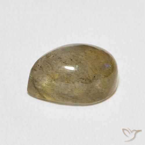 Labradorite Multicolore naturelle En forme de poire, 2.88 ct, Translucide