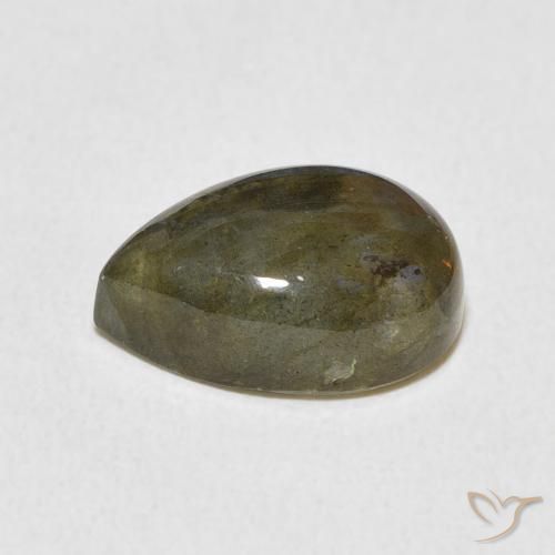 Labradorite Multicolore naturelle En forme de poire, 3.76 ct, Translucide