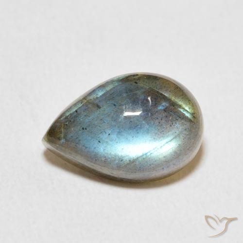 3.85ct Naturel Multicolore Labradorite, En forme de poire, Translucide