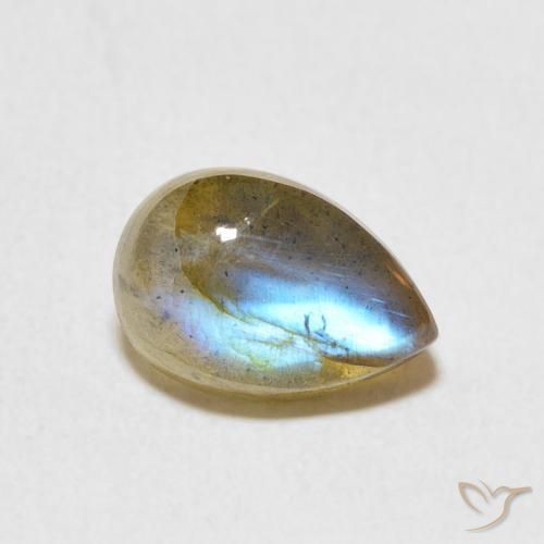 Labradorite Multicolore naturelle En forme de poire, 2.48 ct, Translucide