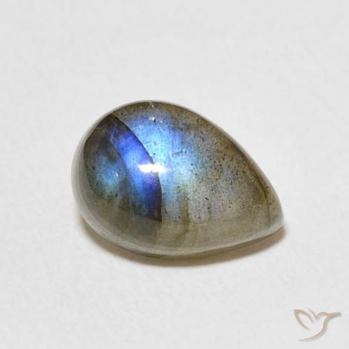 Labradorite Multicolore naturelle En forme de poire, 2.37 ct, Translucide