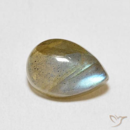 Labradorite Multicolore naturelle En forme de poire, 2.63 ct, Translucide