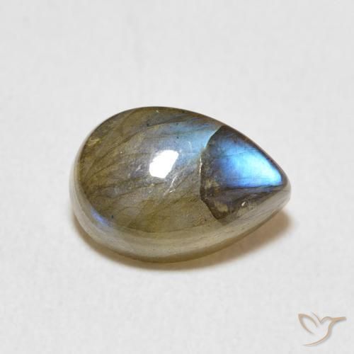 Labradorite Multicolore naturelle En forme de poire, 2.52 ct, Translucide