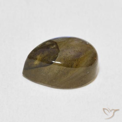 Labradorite Multicolore naturelle En forme de poire, 2.52 ct, Translucide