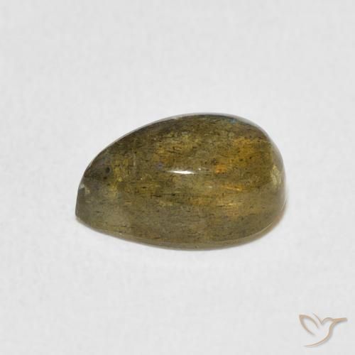 Labradorite Multicolore naturelle En forme de poire, 1.85 ct, Translucide