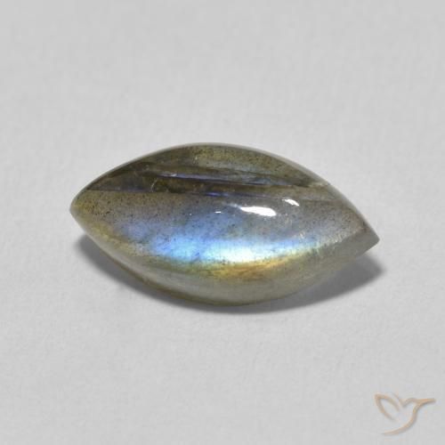 Labradorite Multicolore naturelle Marquise, 3.78 ct, Translucide
