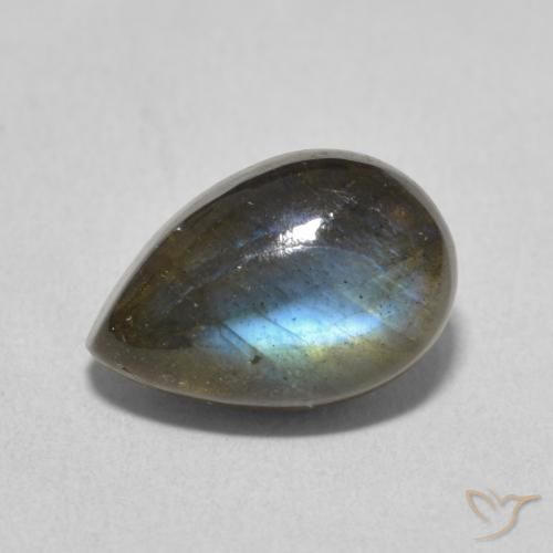3.85ct Naturel Multicolore Labradorite, En forme de poire, Translucide