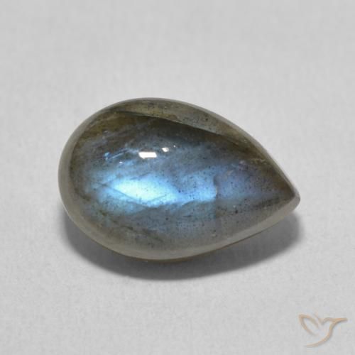 Labradorite Multicolore naturelle En forme de poire, 4.21 ct, Translucide