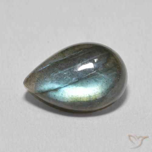 3.72ct Naturel Multicolore Labradorite, En forme de poire, Translucide