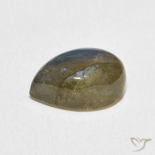 Labradorite Multicolore naturelle En forme de poire, 4.16 ct, Translucide