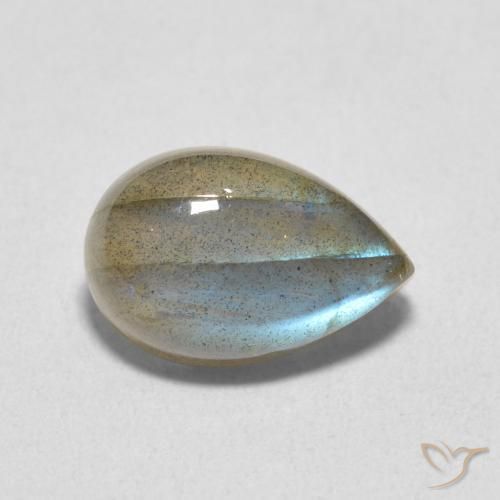 Labradorite Multicolore naturelle En forme de poire, 3.97 ct, Translucide