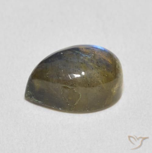 Labradorite Multicolore naturelle En forme de poire, 2.70 ct, Translucide
