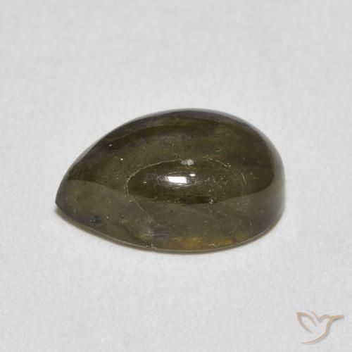 Labradorite Multicolore naturelle En forme de poire, 3.60 ct, Translucide