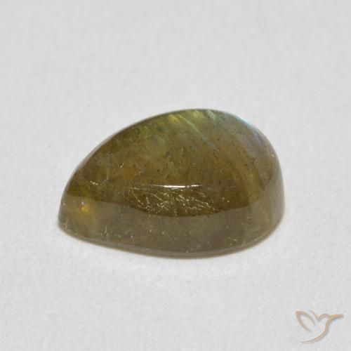 Labradorite Multicolore naturelle En forme de poire, 2.38 ct, Translucide