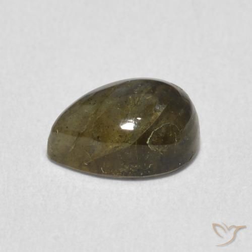 Labradorite Multicolore naturelle En forme de poire, 1.82 ct, Translucide