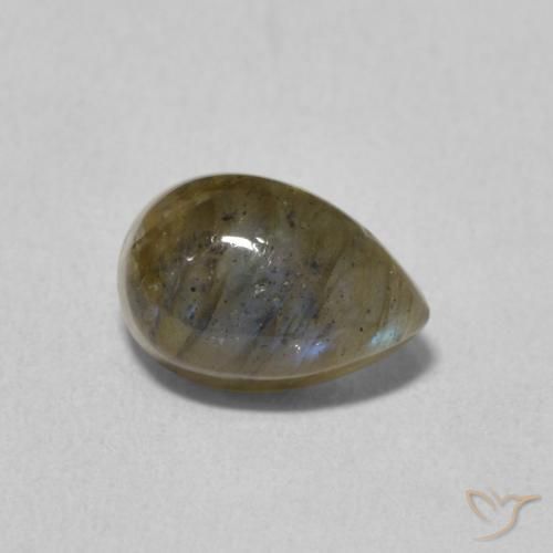 Labradorite Multicolore naturelle En forme de poire, 1.80 ct, Translucide