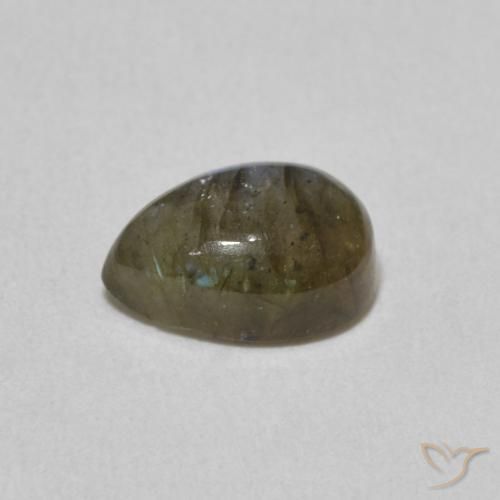 Labradorite Multicolore naturelle En forme de poire, 1.80 ct, Translucide