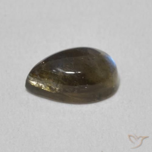 Labradorite Multicolore naturelle En forme de poire, 1.08 ct, Translucide