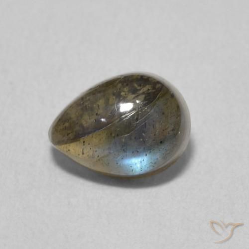 Labradorite Multicolore naturelle En forme de poire, 1.03 ct, Translucide