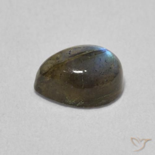 Labradorite Multicolore naturelle En forme de poire, 1.03 ct, Translucide
