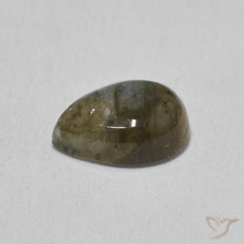 Labradorite Multicolore naturelle En forme de poire, 1.58 ct, Translucide