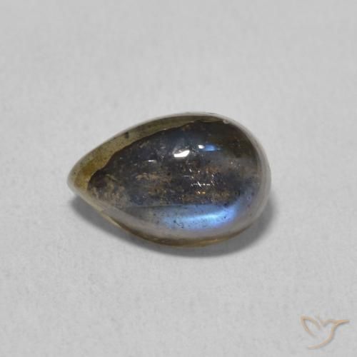 Labradorite Multicolore naturelle En forme de poire, 1.86 ct, Translucide
