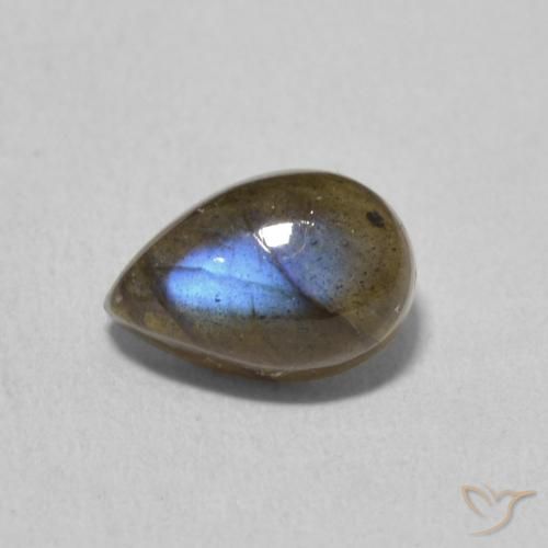 1.93ct Naturel Multicolore Labradorite, En forme de poire, Translucide
