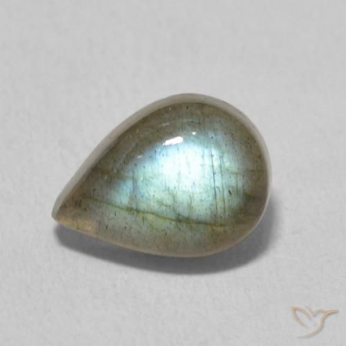 2.49ct Naturel Multicolore Labradorite, En forme de poire, Translucide