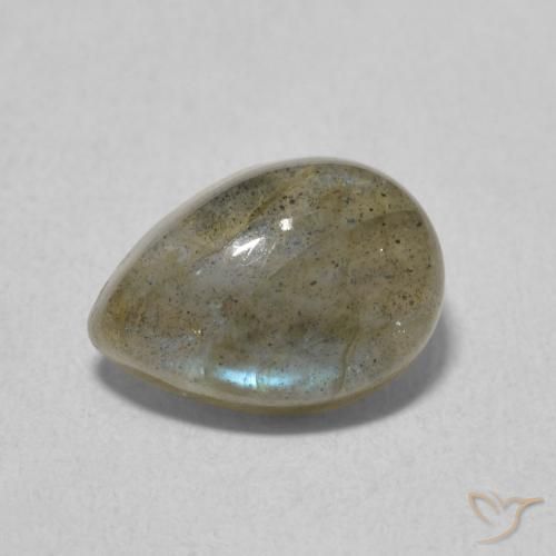 2.42ct Naturel Multicolore Labradorite, En forme de poire, Translucide