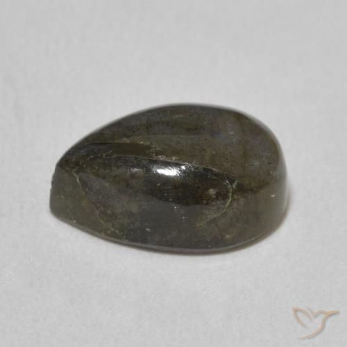 Labradorite Multicolore naturelle En forme de poire, 4.06 ct, Translucide