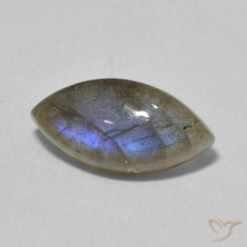 Labradorite Multicolore naturelle Marquise, 4.91 ct, Translucide