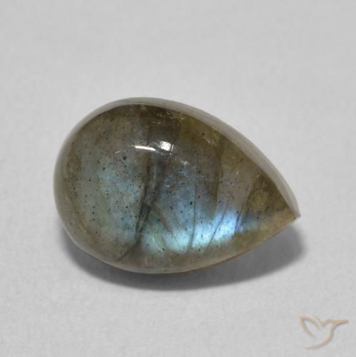 Labradorite Multicolore naturelle En forme de poire, 2.21 ct, Translucide