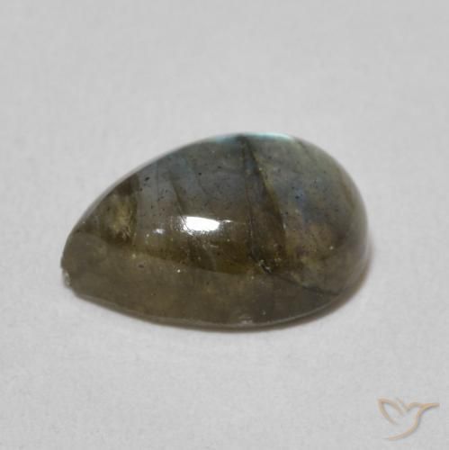 Labradorite Multicolore naturelle En forme de poire, 2.21 ct, Translucide