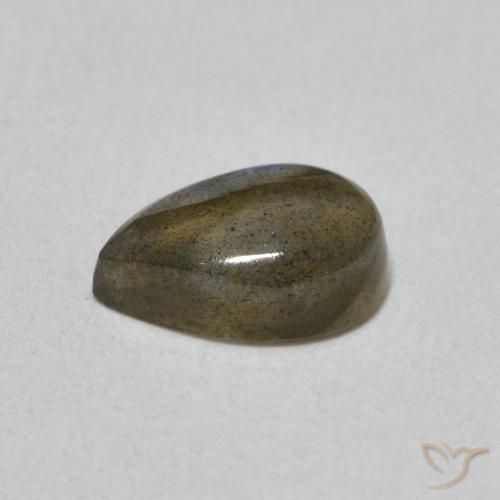 Labradorite Multicolore naturelle En forme de poire, 1.05 ct, Translucide